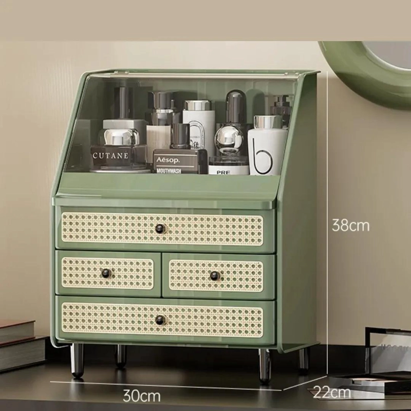 ORGANIZADOR DE MAQUILLAJE PREMIUM EN COLOR VERDE - 2