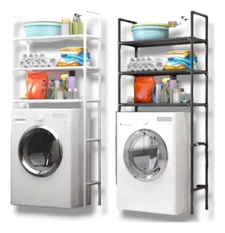 ESTANTE METALICO ORGANIZADOR DE 3 NIVELES PARA BAÑO Y LAVADORA - 1