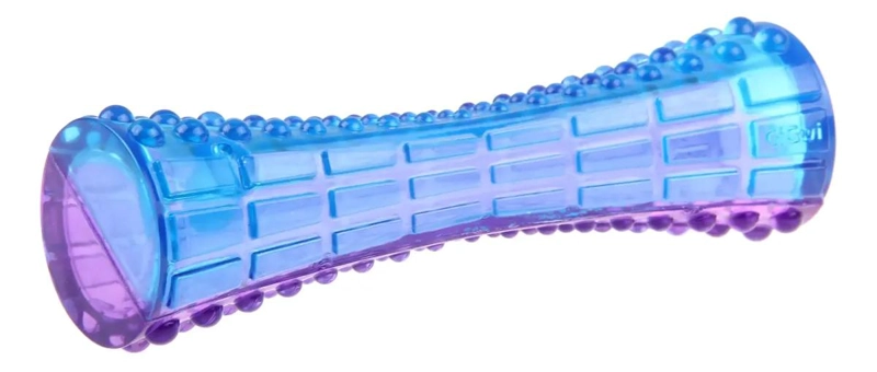 JUGUETE PARA PERROS SQUEAKER MORADO Y AZUL PEQUEÑO - 2