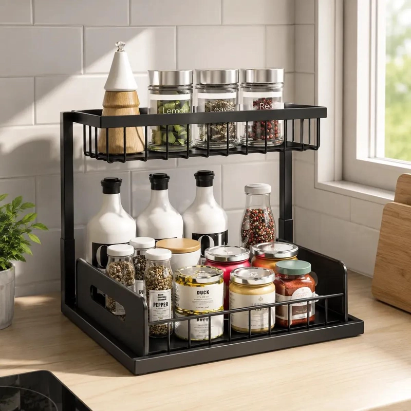 ORGANIZADOR EXTRAIBLE DE COCINA Y BAÑO CON 2 NIVELES - 5