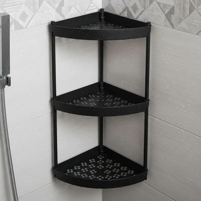 ESTANTE ORGANIZADOR ESQUINERO DE 3 NIVELES PARA BAÑO Y COCINA - 3