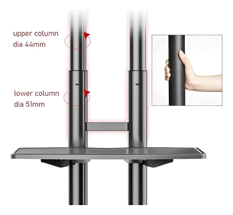 SOPORTE MOVIL PARA TV LCD Y LED DE 32 A 70 PULGADAS - 7