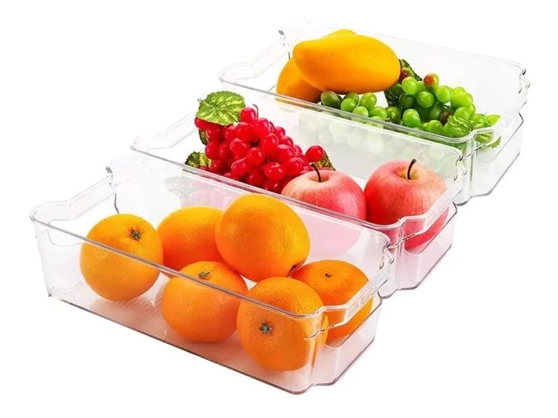 CAJON ORGANIZADOR TRANSPARENTE PARA REFRIGERADOR Y DESPENSA - 2
