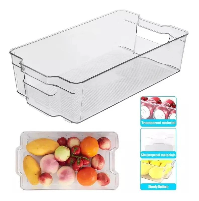 CAJON ORGANIZADOR TRANSPARENTE PARA REFRIGERADOR Y DESPENSA - 4