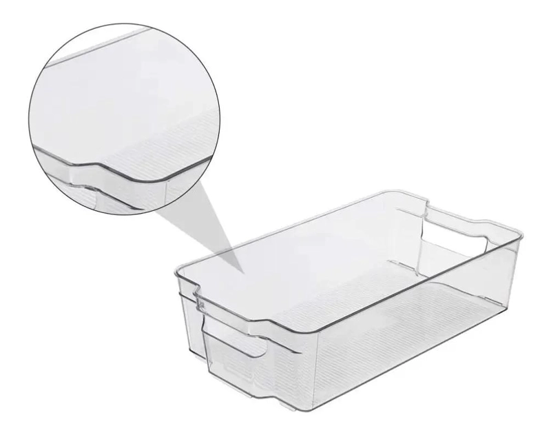 CAJON ORGANIZADOR TRANSPARENTE PARA REFRIGERADOR Y DESPENSA - 5