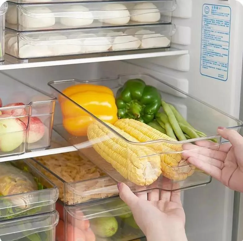 CAJON ORGANIZADOR TRANSPARENTE PARA REFRIGERADOR Y DESPENSA - 6