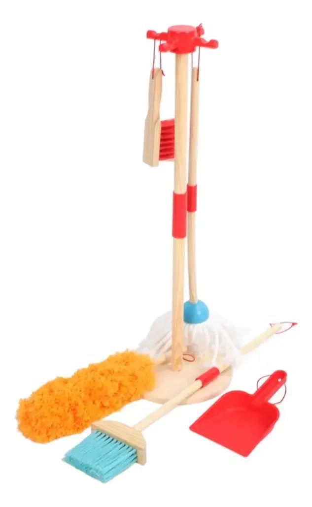 SET DE ASEO MONTESSORI EN MADERA PARA NIÑOS CON 6 PIEZAS - 2