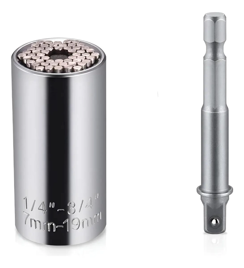 LLAVE DADO UNIVERSAL PARA TALADRO 7MM A 19MM HERRAMIENTA MULTIFUNCIONAL - 1