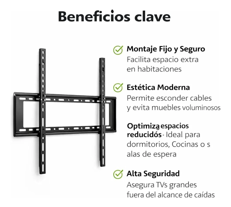SOPORTE FIJO PARA TV DE 32 A 80 PULGADAS EN PARED - 4