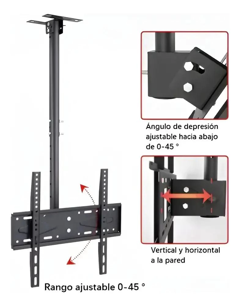 SOPORTE DE TECHO PARA TELEVISORES DE 26 A 60 PULGADAS - 4