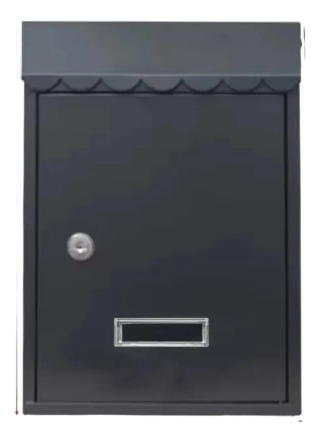 BUZON DE METAL CON LLAVE Y TAPA PARA CARTAS 30X21.7X7 CM - 6