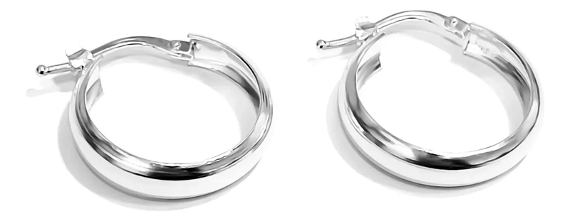 AROS DE ARGOLLA BISAGRA EN PLATA FINA 925 DE 19MM - 2