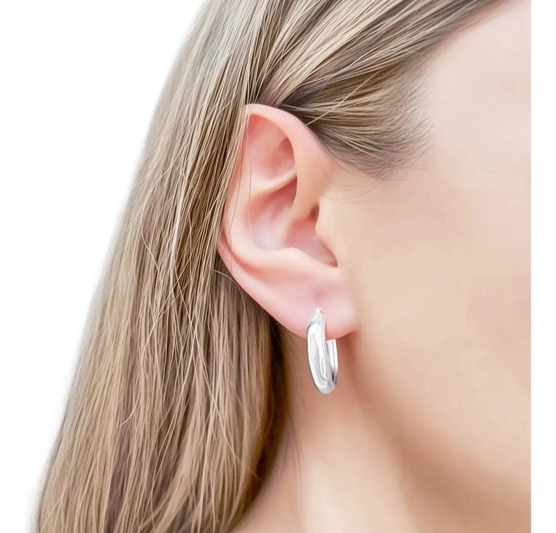 AROS DE ARGOLLA BISAGRA EN PLATA FINA 925 DE 19MM - 3