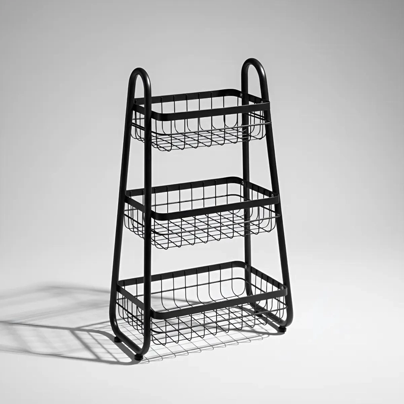 CARRO ORGANIZADOR DE COCINA DE 3 PISOS EN COLOR NEGRO - 3