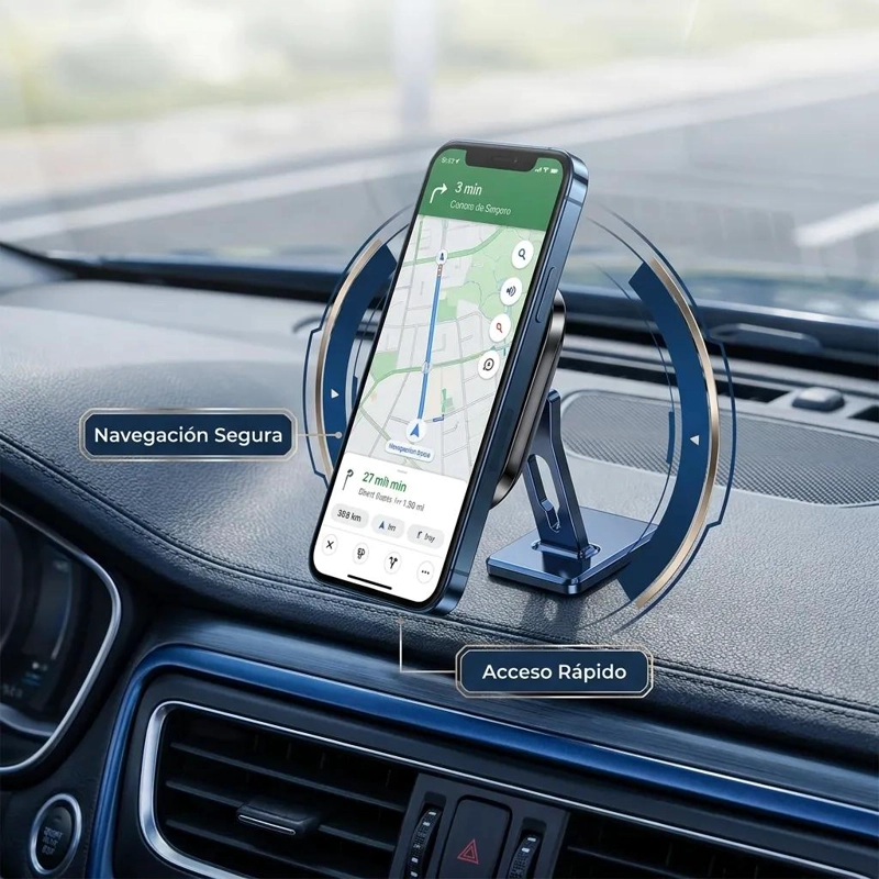 SOPORTE PARA CELULAR DE AUTO AJUSTABLE 360° - 5
