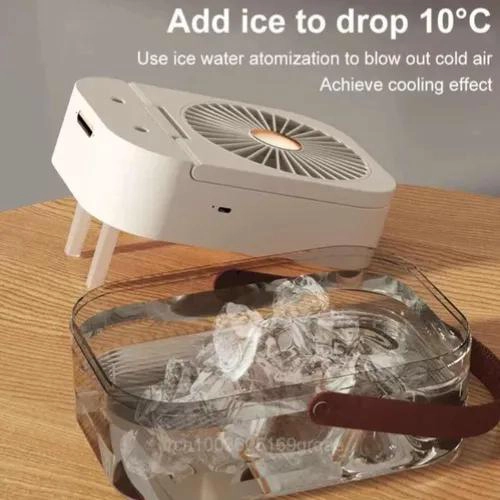 MINI VENTILADOR ENFRIADOR DE AIRE CON LUCES LED Y USB - 4