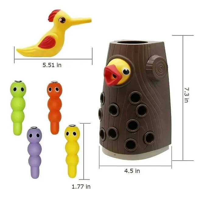 JUGUETE EDUCATIVO PAJARO CARPINTERO PARA NIÑOS DE 2 A 3 AÑOS - 3