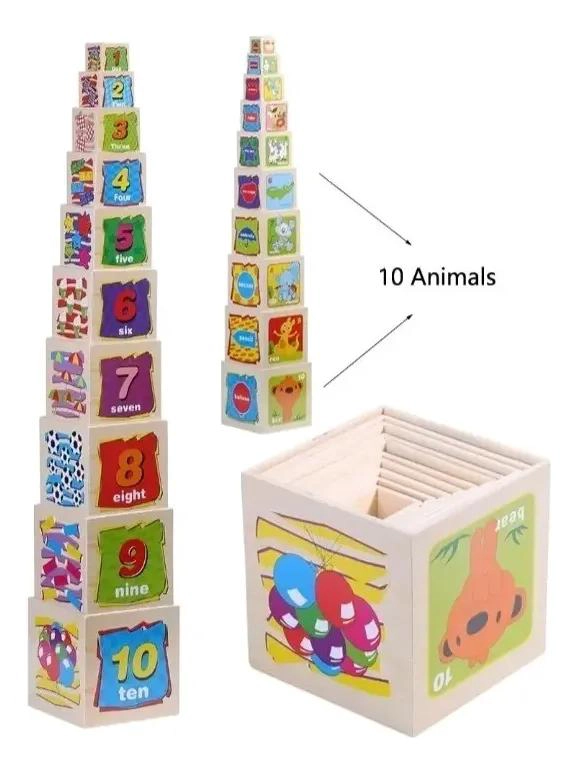 PACK DE JUGUETES DIDACTICOS DE MADERA PARA NIÑOS - 2