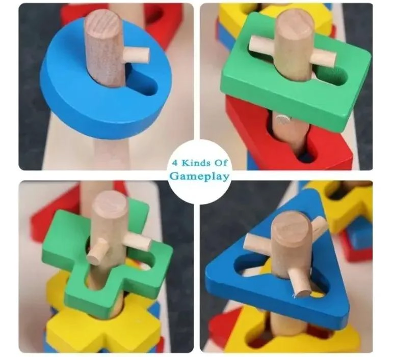 PACK DE JUGUETES DIDACTICOS DE MADERA PARA NIÑOS - 6