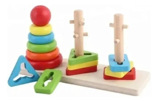 PACK DE JUGUETES DIDACTICOS DE MADERA PARA NIÑOS - 9