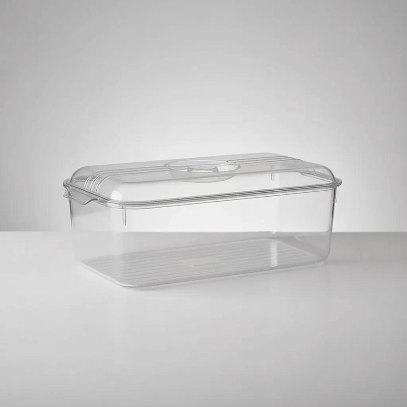 CONTENEDOR ORGANIZADOR ACRILICO CON TAPA PARA ALIMENTOS - 5