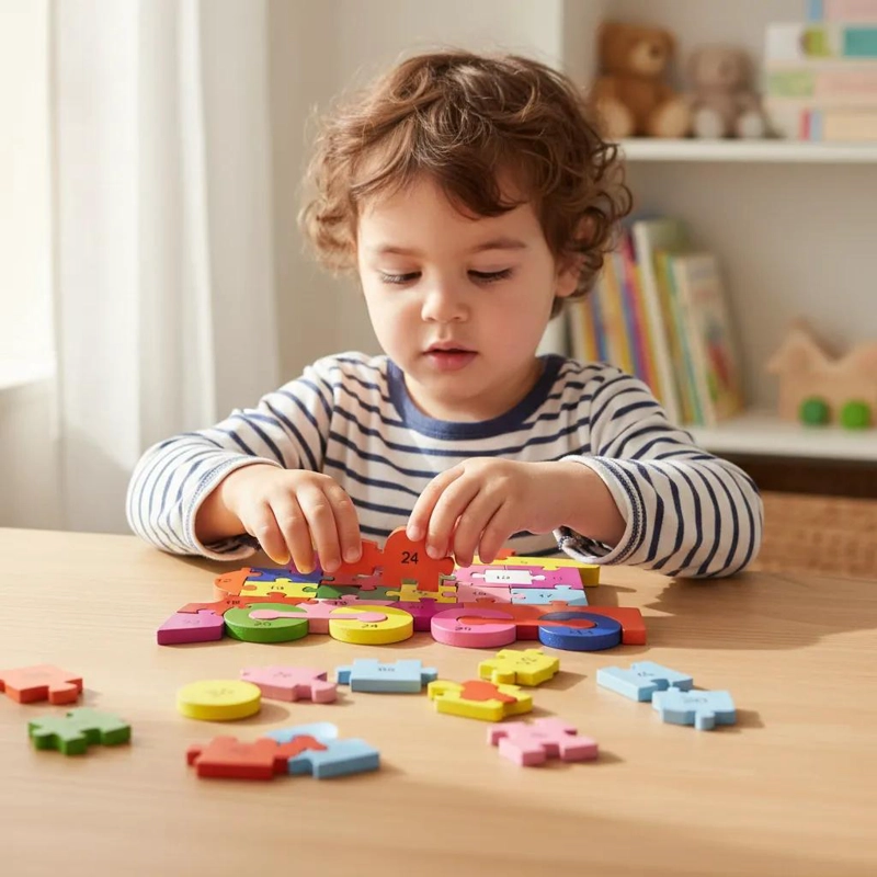 PUZZLE 3D DE MADERA CON ALFABETO Y NUMEROS PARA NIÑOS - 2