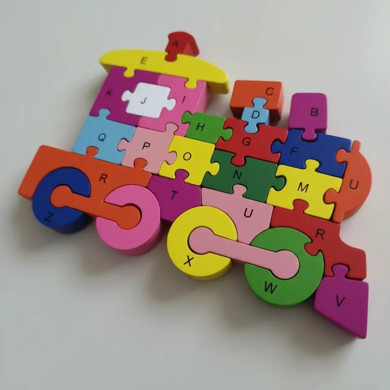 PUZZLE 3D DE MADERA CON ALFABETO Y NUMEROS PARA NIÑOS - 4
