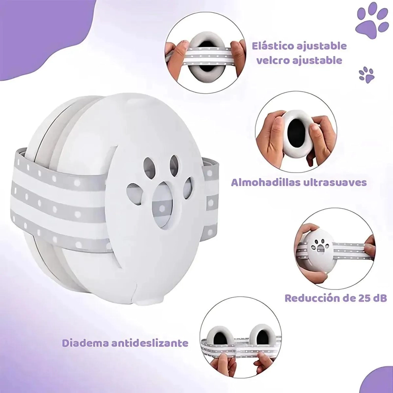 OREJERAS ANTIRUIDO PARA BEBE S 0-4 AÑOS CON PROTECCION AUDITIVA - 1