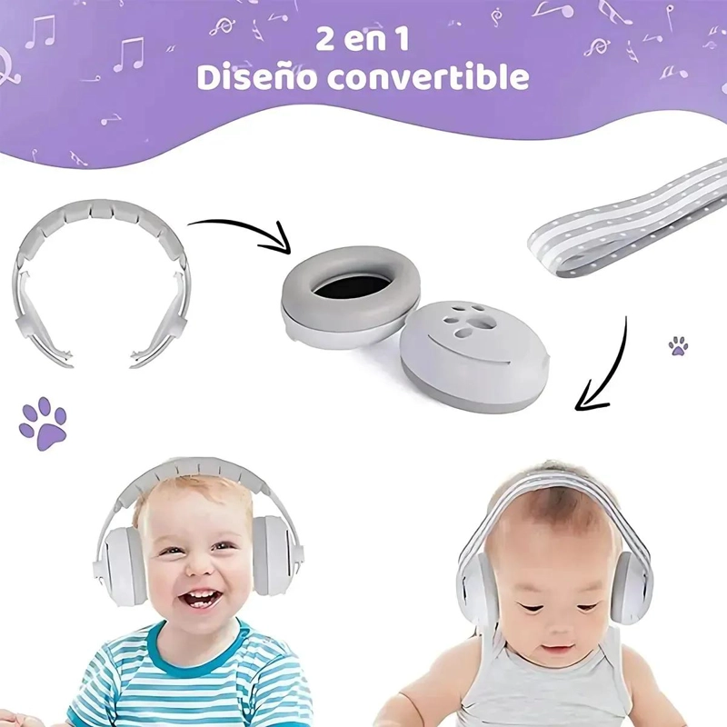 OREJERAS ANTIRUIDO PARA BEBE S 0-4 AÑOS CON PROTECCION AUDITIVA - 4