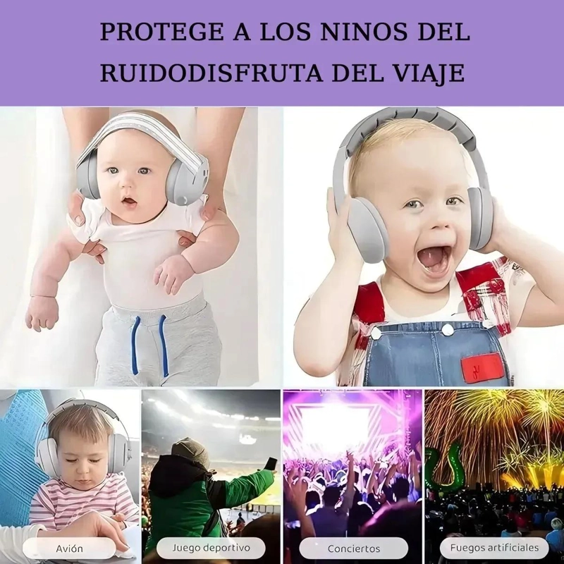OREJERAS ANTIRUIDO PARA BEBE S 0-4 AÑOS CON PROTECCION AUDITIVA - 7