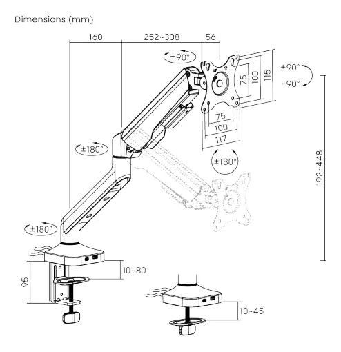 SOPORTE ERGONOMICO PARA PANTALLAS LCD DE 13 A 27 PULGADAS - 5