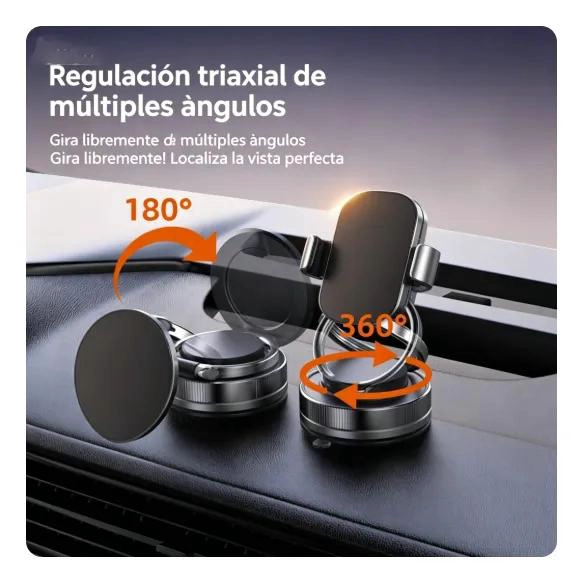 SOPORTE MOVIL UNIVERSAL PARA COCHE CON ROTACION 360° - 4