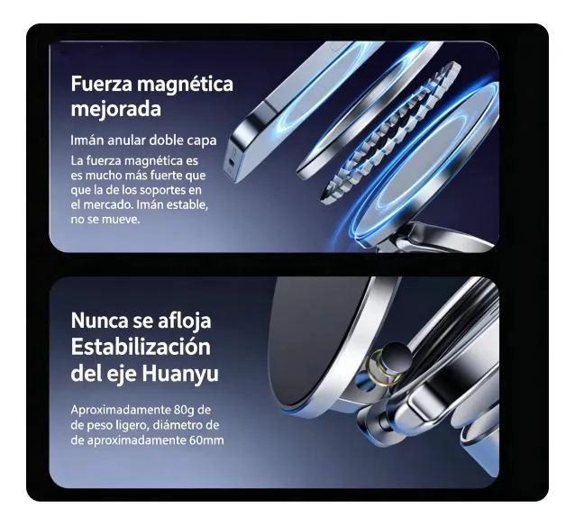 SOPORTE MOVIL UNIVERSAL PARA COCHE CON ROTACION 360° - 7