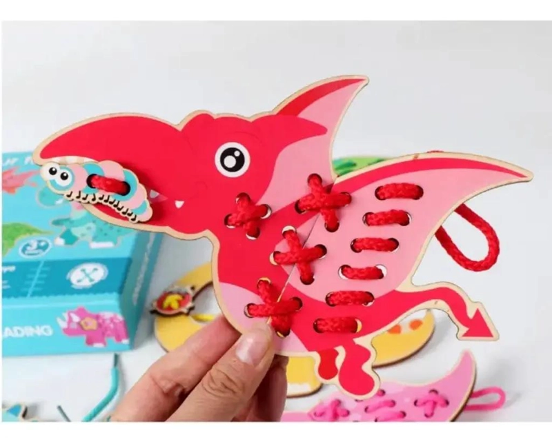 ROMPECABEZAS DE MADERA DINOSAURIO PARA NIÑOS DE 1 A 4 AÑOS - 6
