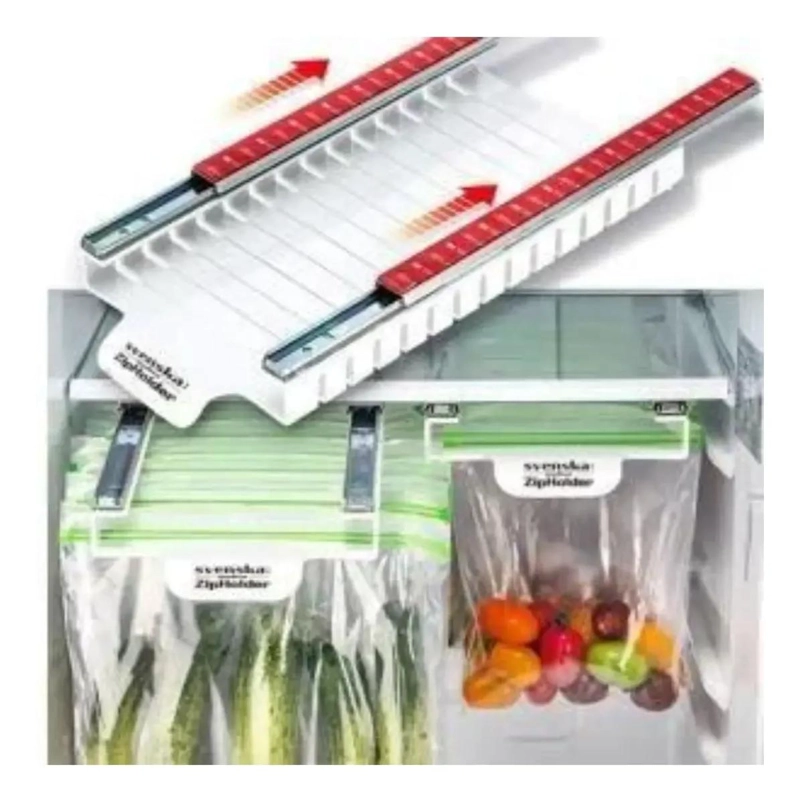 ORGANIZADOR DE BOLSAS PARA REFRIGERADOR CON RIELES Y DISEÑO FUNCIONAL - 2