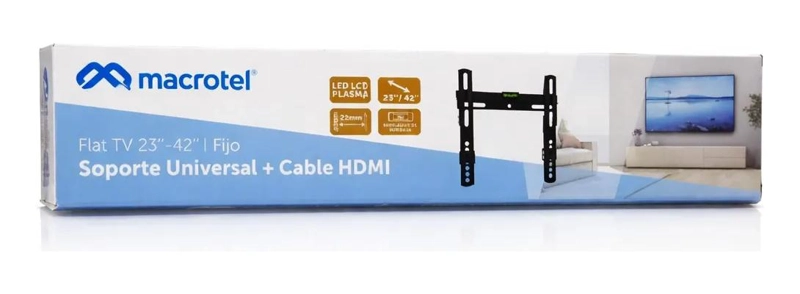SOPORTE FIJO PARA TV DE 23 A 42 PULGADAS CON CABLE HDMI - 3