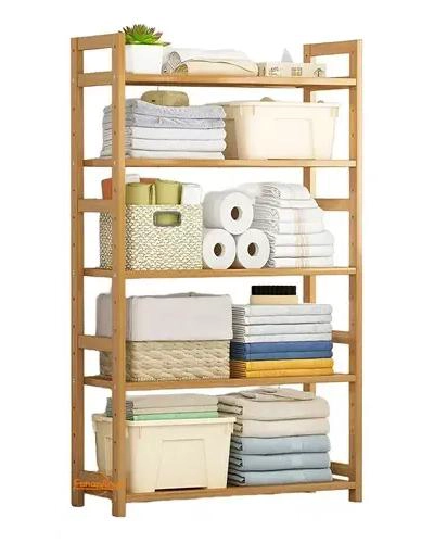 ESTANTE ORGANIZADOR DE BAMBU AJUSTABLE PARA OFICINA Y HOGAR - 1