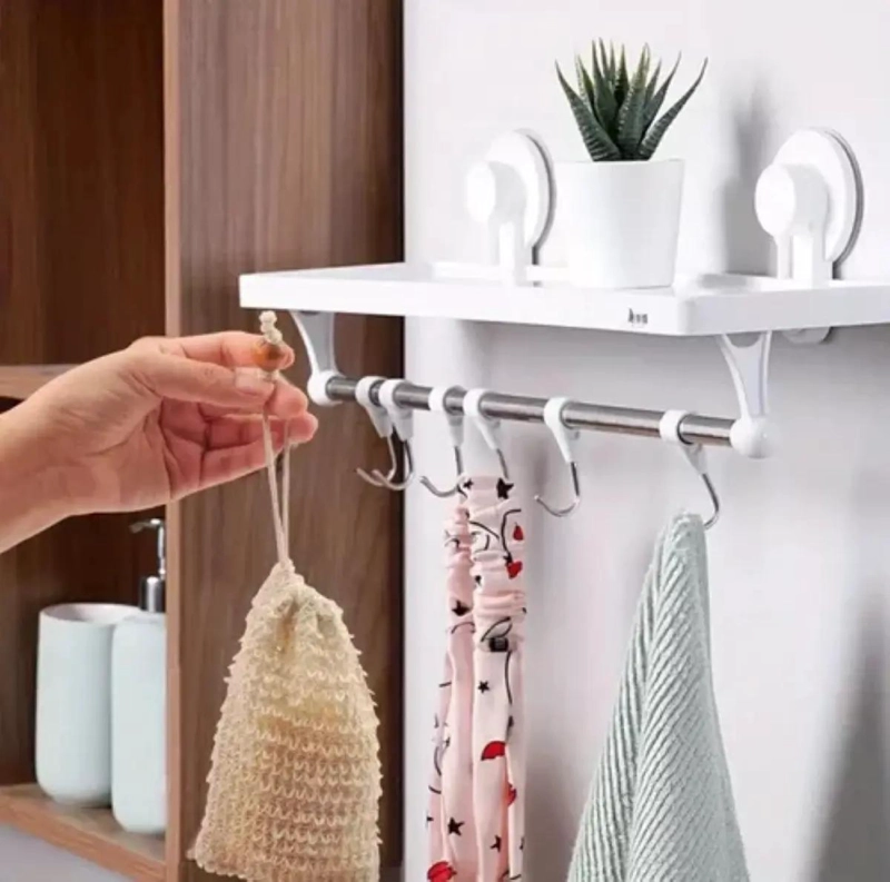 ORGANIZADOR DE DUCHA CON VENTOSAS Y GANCHOS PARA BAÑO - 2