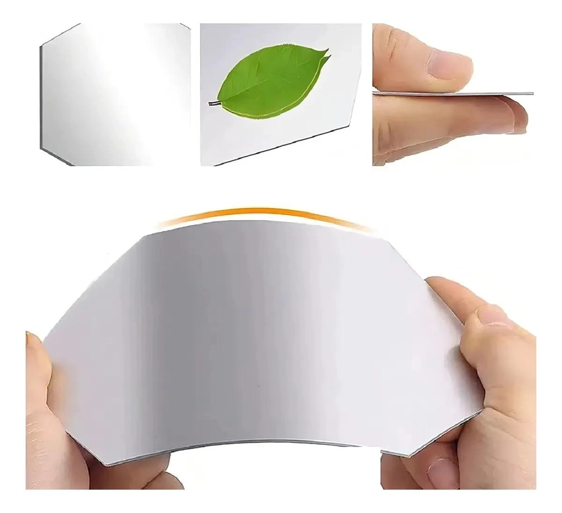 PACK DE 12 ESPEJOS ADHESIVOS HEXAGONALES PARA DECORACION - 5