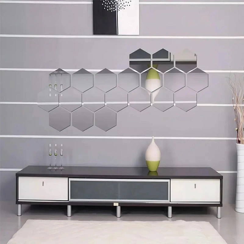 PACK DE 12 ESPEJOS ADHESIVOS HEXAGONALES PARA DECORACION - 6
