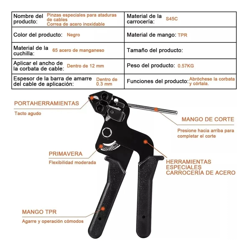 ALICATE PARA FLEJE CON MANGO ERGONOMICO - 6