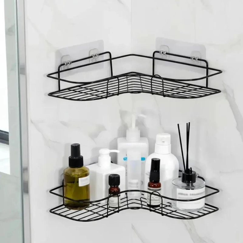 SET DE 5 ORGANIZADORES ESQUINERO PARA BAÑO DUCHA SIN PERFORAR - 3