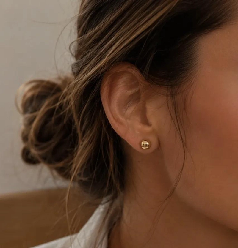 AROS ESFERA LISAS DE 10MM EN ENCHAPE DE ORO 18K - 7