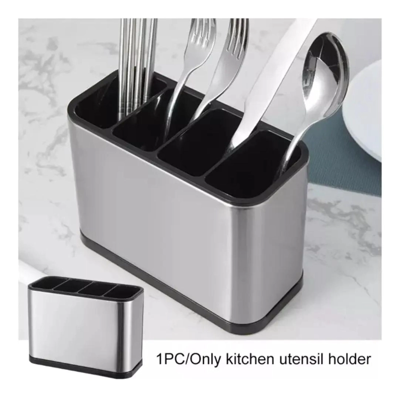 ORGANIZADOR DE UTENSILIOS DE COCINA CON DRENAJE RAPIDO - 4