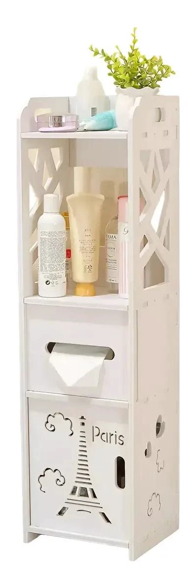 ESTANTE ORGANIZADOR DE BAÑO BLANCO MODERNO Y FUNCIONAL - 2