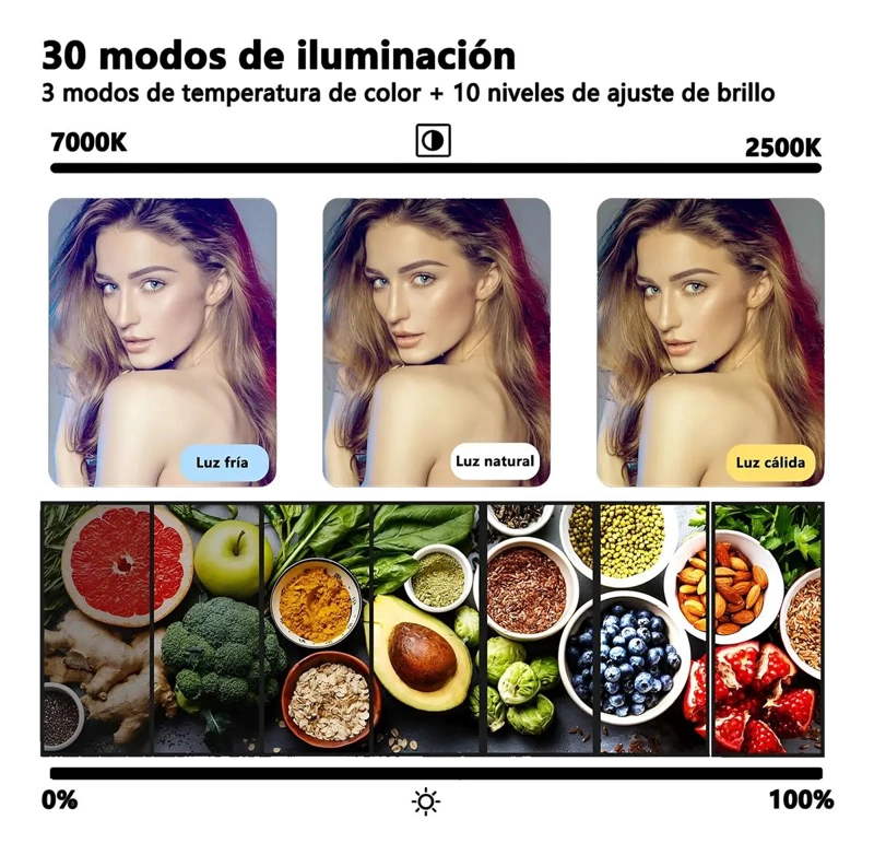 LUZ LED RGB REGULABLE PARA FOTOGRAFIA Y VIDEO - 6