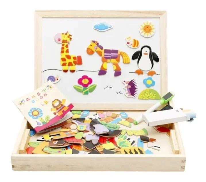 PIZARRA MAGNE TICA DIDACTICA INFANTIL DE MADERA 2 EN 1 - 7