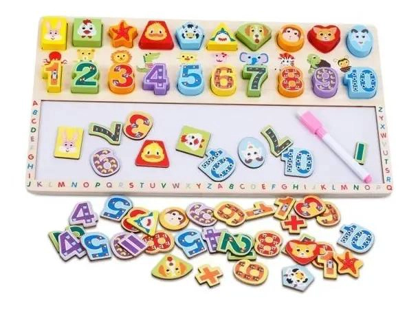 PIZARRA MAGNE TICA DIDACTICA INFANTIL DE MADERA 2 EN 1 - 8