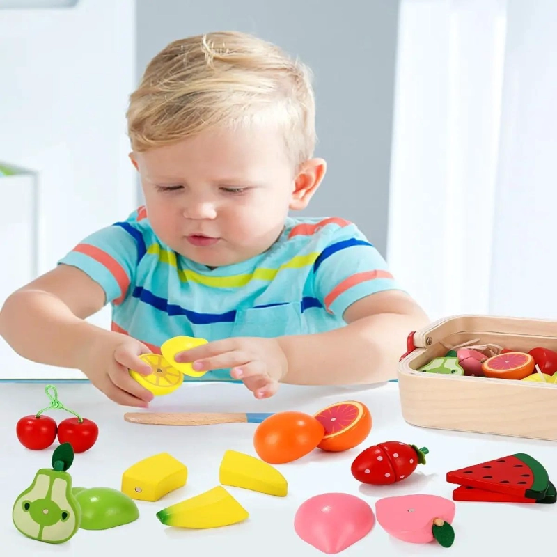 CANASTA DE FRUTAS DE MADERA MONTESSORI DIDACTICA PARA NIÑOS - 8