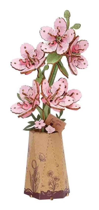 PUZZLE 3D DE MADERA FLOR SAKURA DECORATIVO - 4